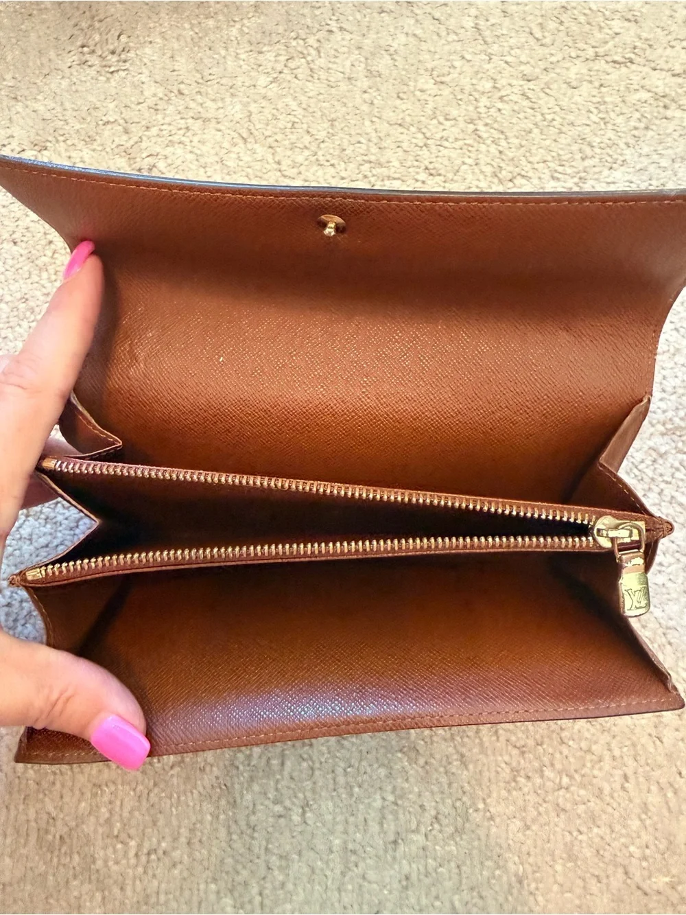 Louis Vuitton Monogram Continental Wallet - Dark Brown with Gold Snap